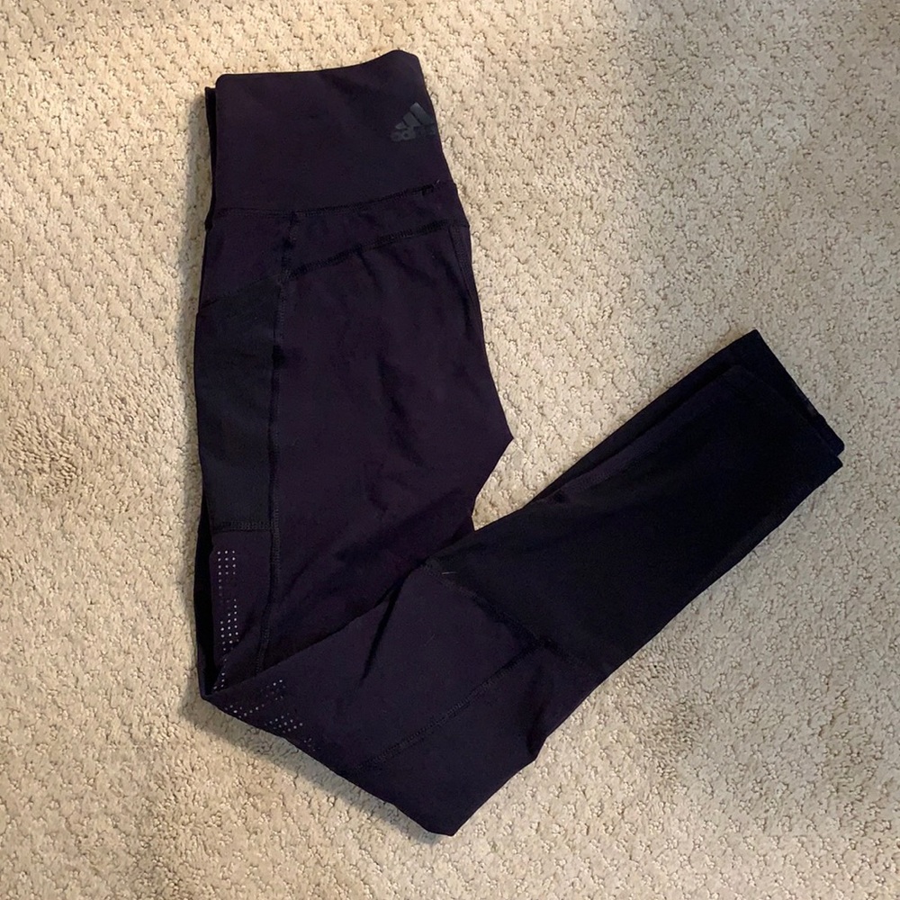 Adidas high rise leggings with mesh details!